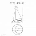 Подвесной светильник iLedex Axis XT08-D800 GD