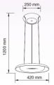 Подвесной светодиодный светильник Horoz Deluxe синий 019-012-0035