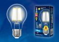 Лампа светодиодная Uniel LED-A60-10W/WW/E27/CL PLS02WH картон