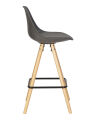 Стул полубарный Dobrin LMZL-PP759A-1 RONNI, ножки светлый бук, тёмно-серый (GR-04)