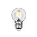 Лампа светодиодная Uniel LED-G45-5W/WW/E27/CL/DIM GLA01TR картон