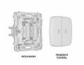 Выключатель проходной двухклавишный с подсветкой без рамки Ambrella Volt Quant MO504040