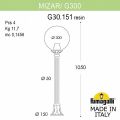 Наземный высокий светильник Fumagalli Globe 300 G30.151.000.BXF1R
