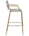 Стул барный Dobrin MILLER GOLD LMN-1637 светло-серый велюр (135-37)