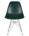 Стул обеденный Dobrin LMZL-PP638A DSR, ножки хром, цвет тёмно-зеленый (G-13)