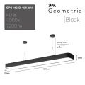 Подвесной светодиодный cветильник Geometria Эра Block SPO-112-B-40K-040 40Вт 4000К черный Б0050541