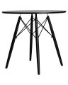 Стол обеденный Dobrin LMZL-TD-108 CHELSEA`80 BLACK, столешница черная, основание черное