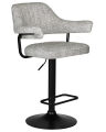 Набор 2 шт Стул барный Dobrin CHARLY BLACK, светло-серый твид (LEO04)