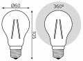 Лампа светодиодная Gauss Filament Elementary 22217