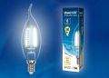 Лампа светодиодная Uniel LED-CW35-6W/NW/E14/CL GLA01TR картон