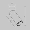 Светильник на штанге Maytoni FOCUS LED C055CL-L12B2.7K-W-B