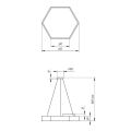 Подвесной светодиодный cветильник Geometria Эра Hexagon SPO-121-B-40K-038 38Вт 4000К черный Б0050551