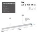 Подвесной светодиодный cветильник Geometria Эра Block SPO-115-W-40K-036 36Вт 4000К белый Б0050546