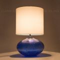 Настольная лампа Cloyd MIRIAM T1 / выс. 60 см - хром - синее стекло (арт.30124)