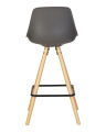 Стул полубарный Dobrin LMZL-PP759A-1 RONNI, ножки светлый бук, тёмно-серый (GR-04)