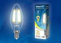 Лампа светодиодная Uniel LED-C35-6W/WW/E14/CL GLA01TR картон
