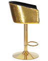 Стул барный Dobrin LM-5025 DARCY GOLD SHINY, черный велюр с золотыми пайетками