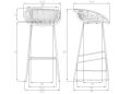 Стул барный Dobrin LMZL-PP775A FRANK, темно-серый