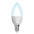  Uniel Лампа светодиодная диммируемая (UL-00004294) E14 7W 4000K матовая LED-C37 7W/4000K/E14/FR/DIM PLP01WH