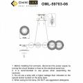 Подвесной светильник Omnilux Crocetta OML-59703-06