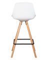Стул полубарный Dobrin LMZL-PP759A-1 RONNI, ножки светлый бук, белый (ZL-W-02)