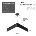 Подвесной светодиодный cветильник Geometria Эра Delta SPO-151-B-40K-030 30Вт 4000К черный Б0050575