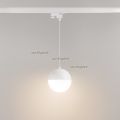 Светильник LGD-EMISFERO-TRACK-HANG-2TR-R150-11W Warm3000 (WH, 170 deg, 230V) ( Arlight , IP20 Металл, 3 года)
