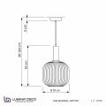 Подвесной светильник Lumina Deco Gato LDP 1217-1 WT+BK