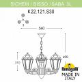 Подвесной светильник Fumagalli Saba K22.120.S30.AXF1R