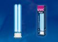 Лампа ультрафиолетовая бактерицидная (UL-00004683) Uniel 2G7 9W прозрачная ESL-PL-9/UVCB/2G7/CL