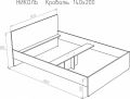  НК-Мебель Кровать полутораспальная Николь с основанием 2000x1400