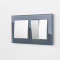  Werkel Рамка Favorit на 2 поста (серый,стекло) WL01-Frame-02