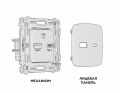 Розетка 2хUSB type A и C без рамки Ambrella Volt Quant MO311010