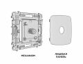 ТВ-розетка без рамки Ambrella Volt OMEGA MO313050