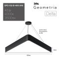 Подвесной светодиодный cветильник Geometria Эра Delta SPO-152-B-40K-048 48Вт 4000К черный Б0050577