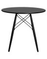 Стол обеденный Dobrin LMZL-TD-108 CHELSEA`80 BLACK, столешница черная, основание черное