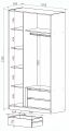  МФ Мелания Шкаф платяной София 3323.М1