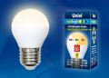 Лампа светодиодная Uniel LED-G45-6W/WW/E27/FR/MB PLM11WH картон