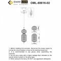 Подвесной светильник Omnilux Cedrello OML-68816-02