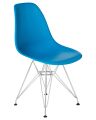 Стул обеденный Dobrin LMZL-PP638A DSR, ножки хром, цвет голубой (BE-02)