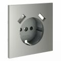 Накладка для розетки с заземлением и со шторками и 2хUSB type A Voltum S70 VLS000905