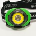 Налобный светодиодный фонарь Gauss от батареек 65х54 230 лм GF303