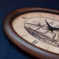  Салют Настенные часы (31.5x4.5 см) ДС - ОБ23 -196 Корабль3