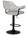 Набор 2 шт Стул барный Dobrin CHARLY BLACK, светло-серый твид (LEO04)