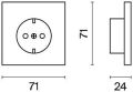 Накладка для розетки с заземлением Voltum S70 VLS000605