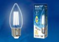 Лампа светодиодная Uniel LED-C35-5W/NW/E27/CL/DIM GLA01TR картон