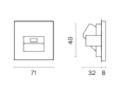 Розетка Ethernet RJ-45 без рамки Voltum S70 VLS060105