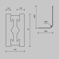 Соединитель угловой L-образный для треков накладных Maytoni Accessories for tracks Flarity TRX154-RC80-B
