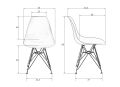 Стул обеденный Dobrin LMZL-PP638A DSR, ножки хром, цвет сиреневый (P-04)