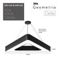 Подвесной светодиодный cветильник Geometria Эра Delta SPO-154-B-40K-042 42Вт 4000К черный Б0050581